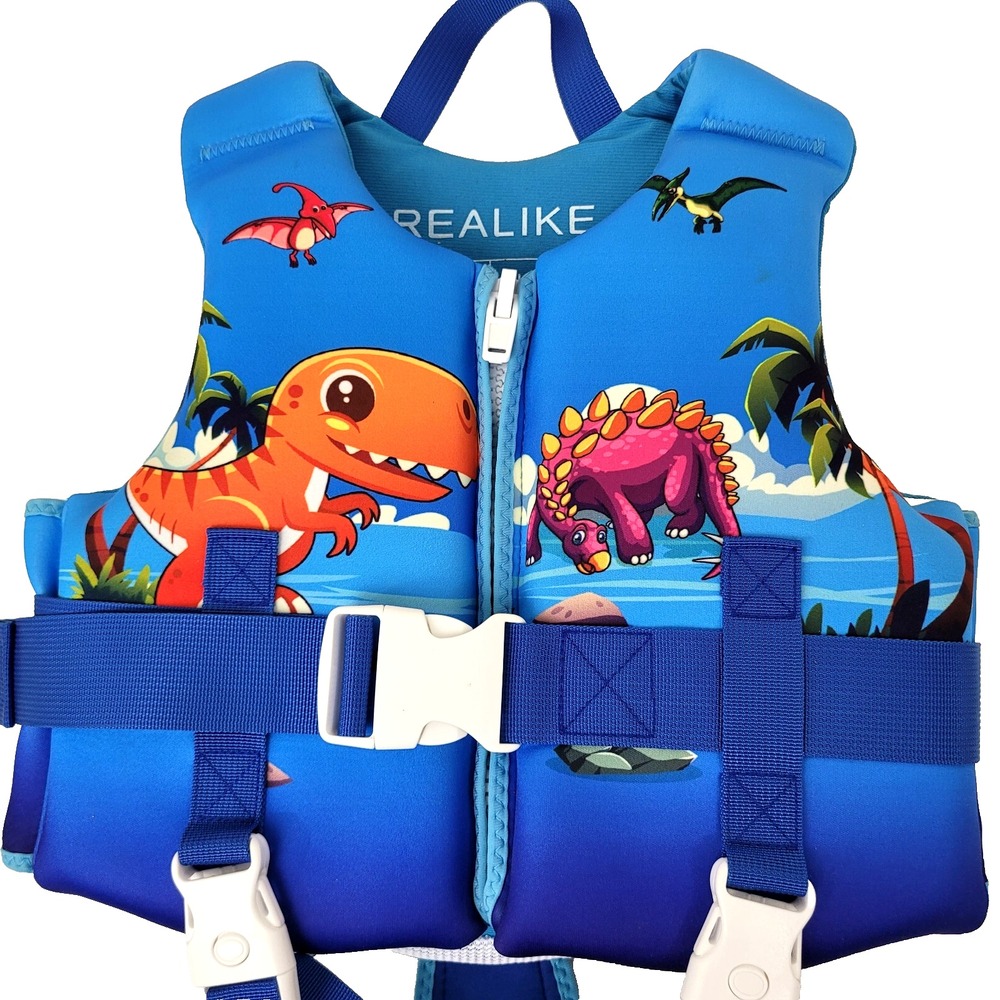REALIKE Kids Swim Vest Toddler  Small (2-4 yrs/22-33 lbs), Dinosaur‎